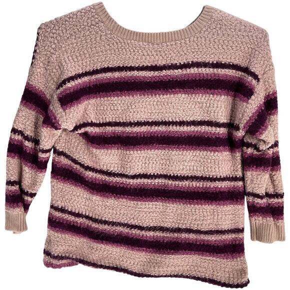 Torrid Sweater Womens Plus 2X Pink Striped Fuzzy Long Sleeve Y2K Preppy Casual - Picture 3 of 7